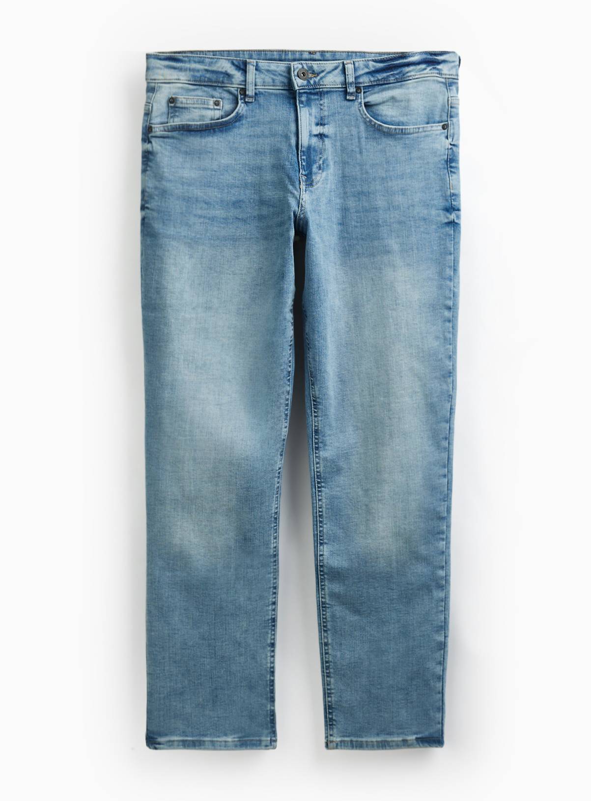 Light Wash Free Fit Straight Leg Jeans 36L - Image 3